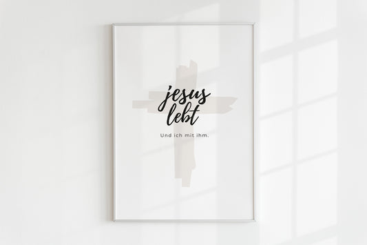 Poster – Jesus lebt. Und ich mit ihm.