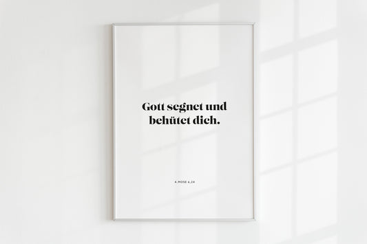 Poster – Gott segnet und behütet dich