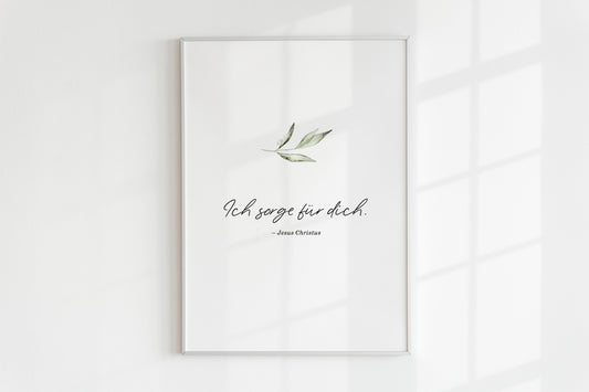 Poster: Ich sorge für dich