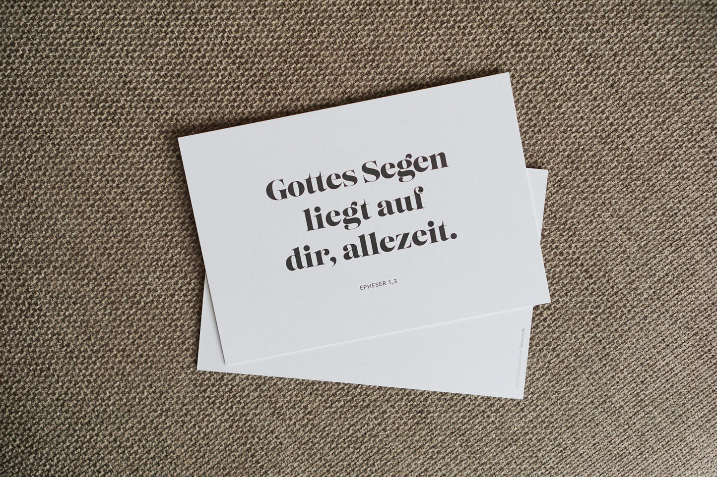 Gottes Segen liegt auf dir, allezeit.