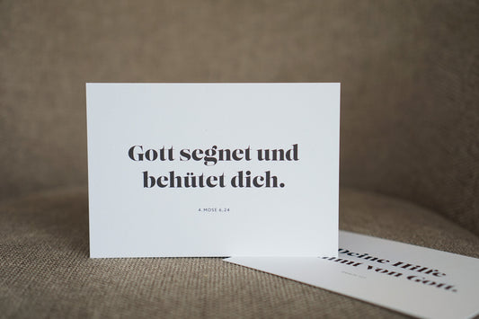 Gott segnet und behütet dich.