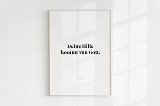 Poster – Deine Hilfe kommt von Gott