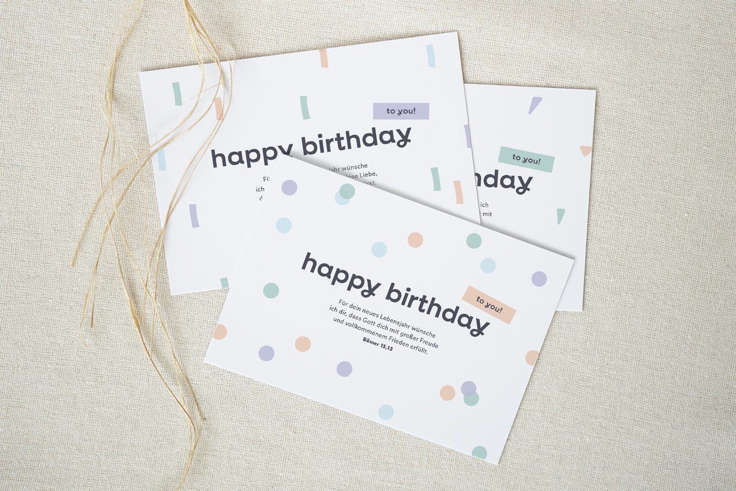 Set "Happy Birthday" – 3 Karten